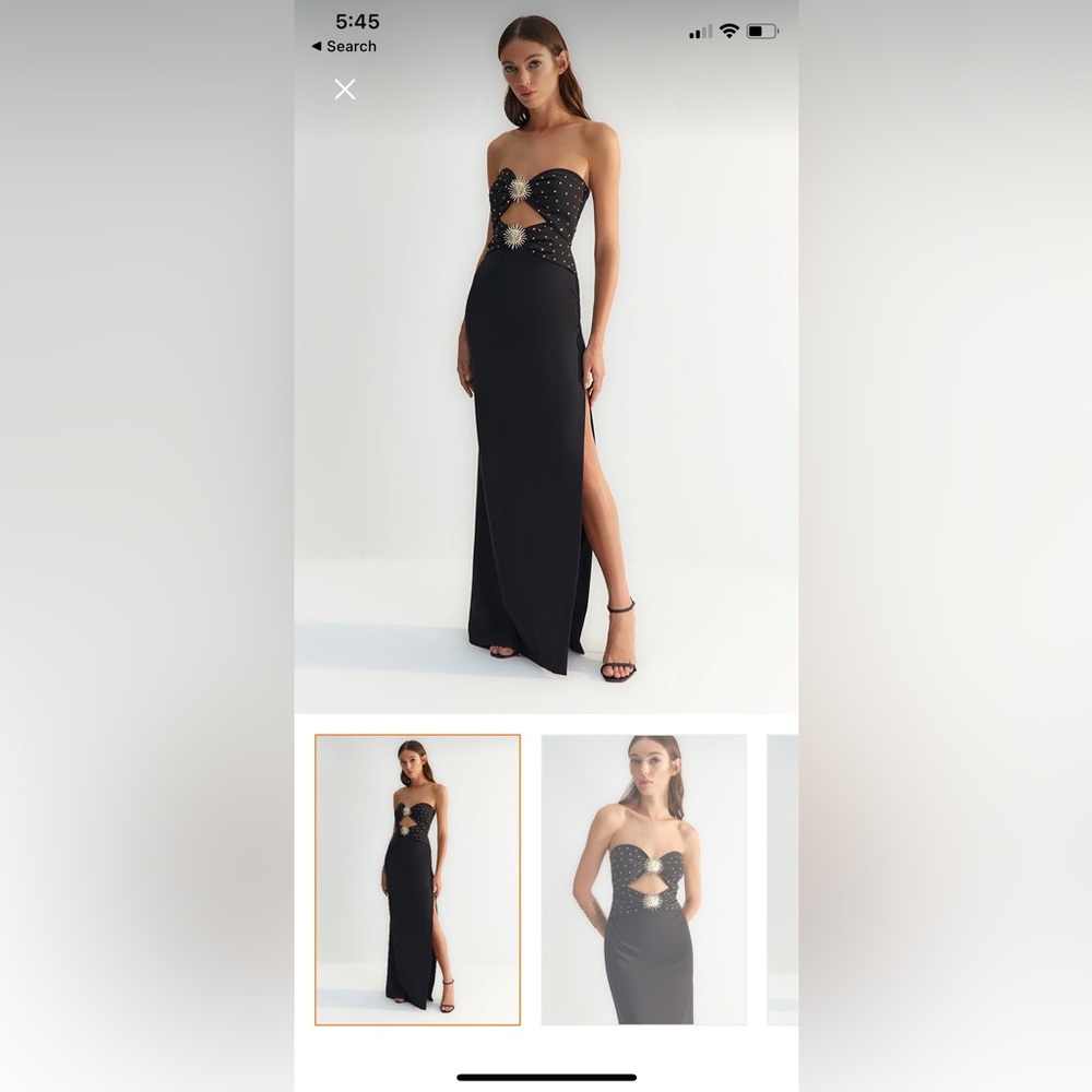 Black colour wedding guest / party dress